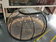 야외 명백한 투명한 Pc 큰 알루미늄 프로파일 돔 무역은 야영하기 위한 텐트를 보여줍니다