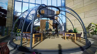 투명한 정원 온실 큰 알루미늄 프로파일은 이글루 측지적 돔 텐트를 둥글게 합니다