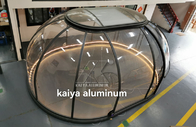 홈스테이를 위한 3.5X5m 타원형 글램핑 측지적 돔 의회 알루미늄 프로파일