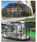 야외 엔터테인먼트를 위한 4.5mX6m 투명 돔 글램핑 텐트