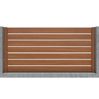 집 가든을 위한 수평선상 6082 T6 알루미늄 평방 프로파일 나무 무늬 얇은 널빤지 울타리 패널